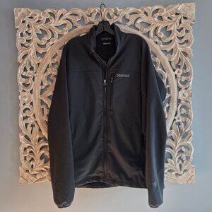Marmot Softshell Jacket Mens Extra Large Windproof Zip Windbreaker Fleece Hiking